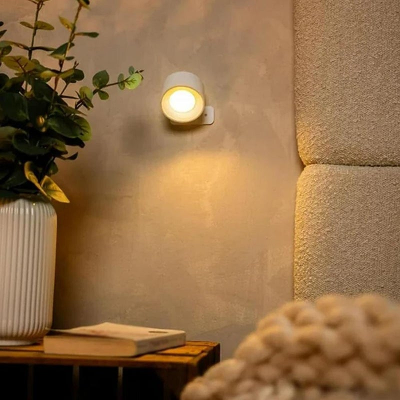 LED Sconces, Wall Lamps,Rechargeable Infinity Wall Lamps with Remote Control, 3 Color Temperatures & Dimmable, 360° Rotatable Cordless Magnetic Sconces for Bedroom, Hallway - Image 3